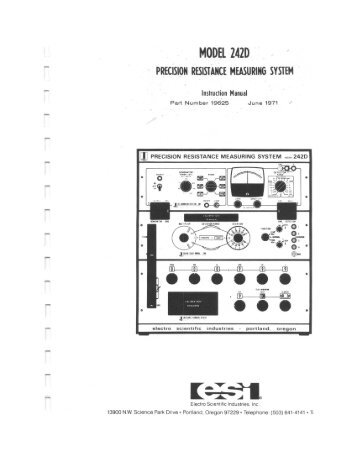 esi 242D Manual - IET Labs, Inc.