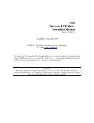 1920 Precision LCR Meter Instruction Manual - IET Labs, Inc.