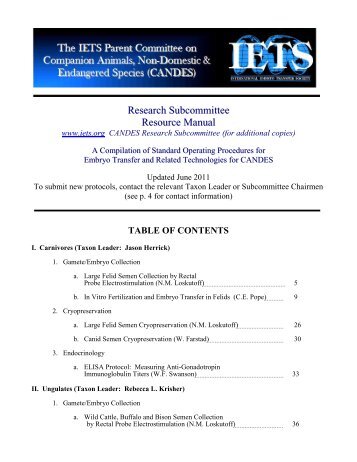 Resource Manual - International Embryo Transfer Society