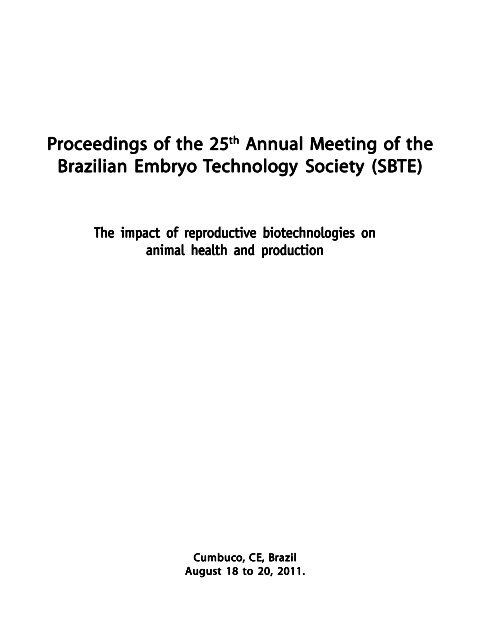 2011 (SBTE) 25th Annual Meeting Proceedings - International ...
