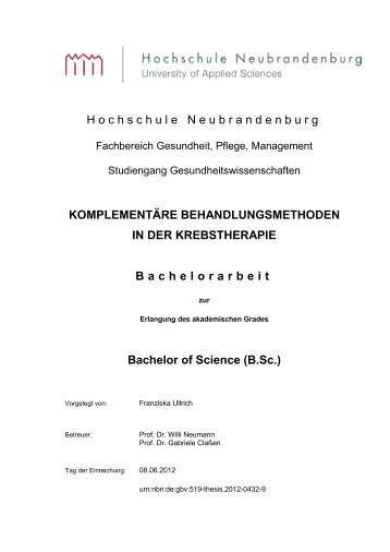 B.sc. - Hochschule Neubrandenburg