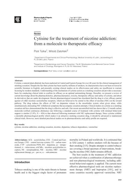 Cytisine - Molecule of the Month - March 2019 (HTML version)