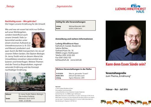 Weitere Informationen Ludwig Windthorst Haus Lingen