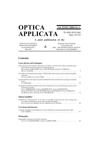 OPTICA APPLICATA