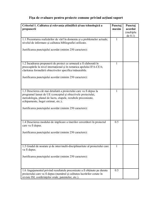 Fisa de evaluare pentru proiecte AS - IFA