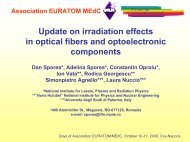 Update on irradiation effects in optical fibers and optoelectronic ... - IFA