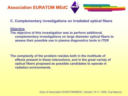 Update on irradiation effects in optical fibers and optoelectronic ... - IFA