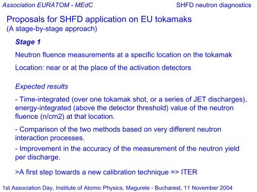 Association EURATOM - MEdC - IFA