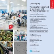 Technische Sauberkeit in Montage - CleanControlling GmbH