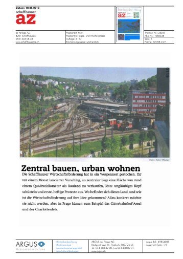 Zentral bauen. urban wohnen - WirtschaftsfÃ¶rderung Kanton ...