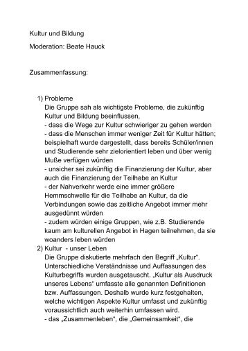 Zusammenfassung - Hagen