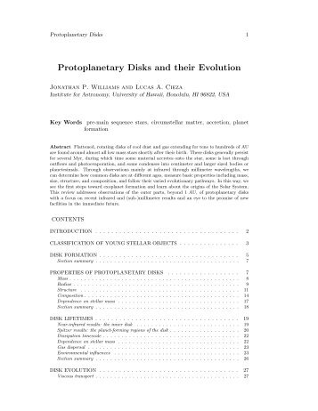 Protoplanetary Disks and their Evolution - Institute for Astronomy ...