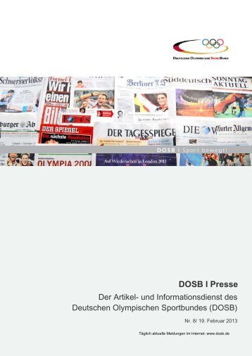 Ausgabe 8 (19.02.2013) - Der Deutsche Olympische Sportbund