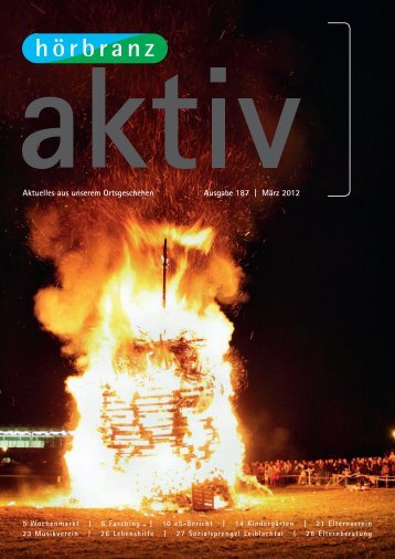 Aktuelles aus unserem Ortsgeschehen Ausgabe 187 | März 2012