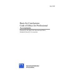 Basis for Conclusions: Code of Ethics for Professional ... - IFAC