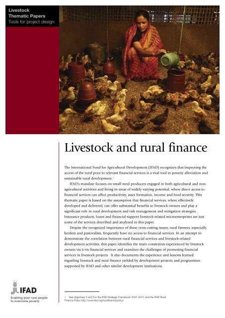 Livestock and rural finance - IFAD