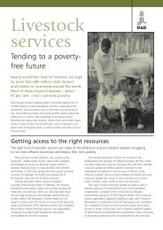 Livestock services factsheet - IFAD