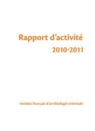 Rapport d'activitÃ© - IFAO