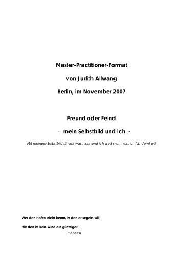 Master-Practitioner-Format von Judith Allwang Berlin, im ... - ifapp