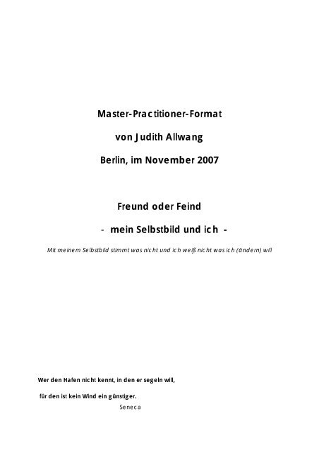 Master-Practitioner-Format von Judith Allwang Berlin, im ... - ifapp