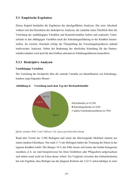 Diplomarbeit Der Einfluss der elterlichen Scheidung auf das ... - ifb