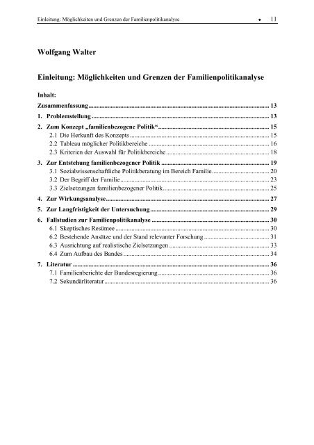 Materialien zur Familienpolitikanalyse - ifb - Bayern