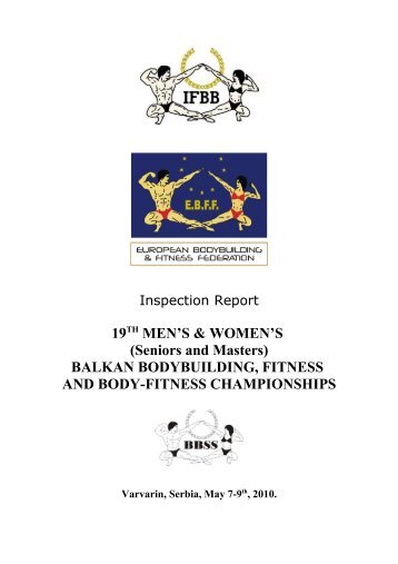 19TH MEN'S & WOMEN'S (Seniors and Masters) BALKAN ... - IFBB