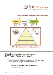 Visuelles Management mit einem KVP-/Lean-Portal im Intranet - komplette Broschüre inkl. Beschreibung Hauptfunktionen