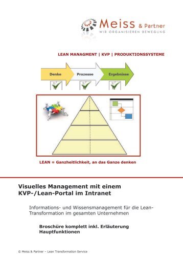 Visuelles Management mit einem KVP-/Lean-Portal im Intranet - komplette Broschüre inkl. Beschreibung Hauptfunktionen