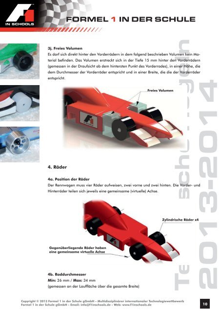 Technischen Regeln - Formel 1 in der Schule