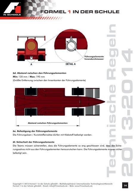 Technischen Regeln - Formel 1 in der Schule