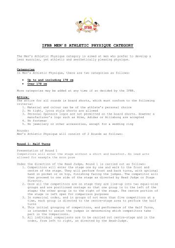 Men's Athletic Physique Rules - IFBB