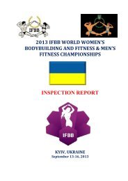 2013 Inspection Report - IFBB