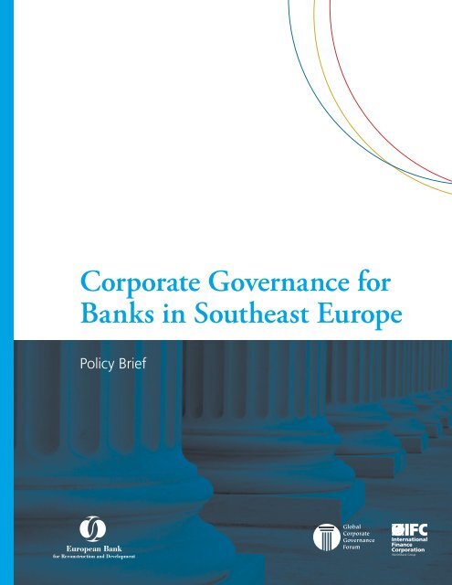 Corporate Governance for Banks in Southeast Europe: Policy - IFC