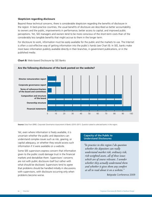 Corporate Governance for Banks in Southeast Europe: Policy - IFC