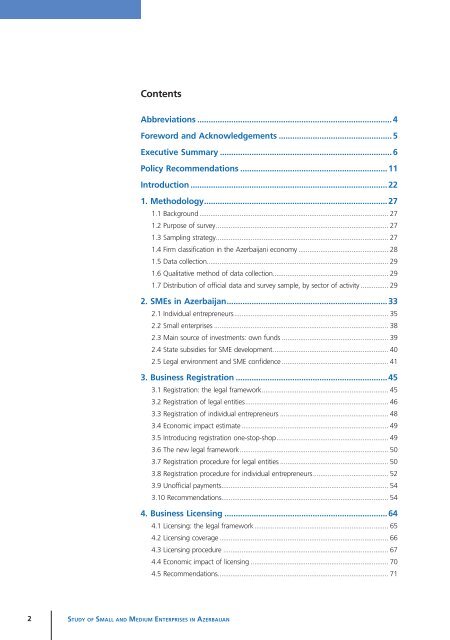 Study of Small and Medium Enterprises in Azerbaijan - IFC