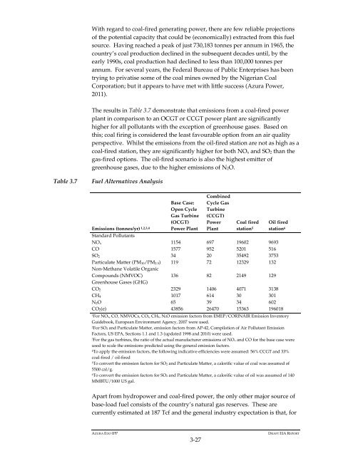 Azura-Edo Independent Power Plant Environmental Impact ... - IFC