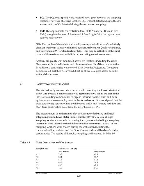 Azura-Edo Independent Power Plant Environmental Impact ... - IFC