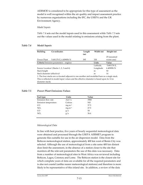 Azura-Edo Independent Power Plant Environmental Impact ... - IFC