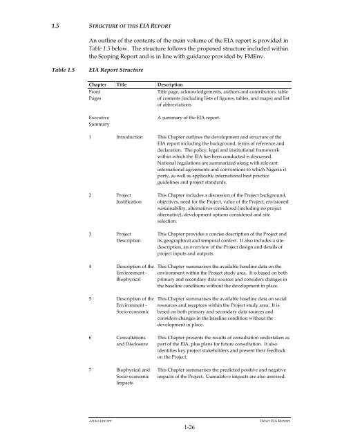 Azura-Edo Independent Power Plant Environmental Impact ... - IFC