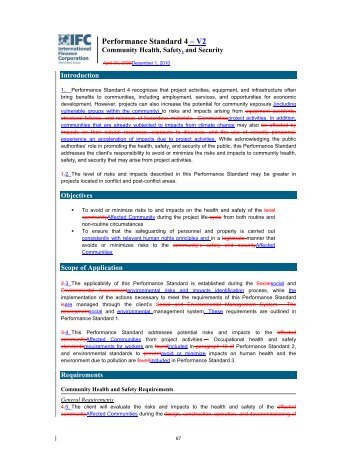 Performance Standard 4 â V2 - IFC