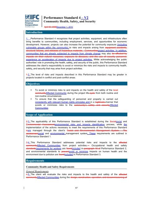 Performance Standard 4 â V2 - IFC