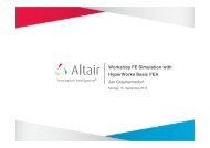 Workshop FE Simulation with HyperWorks Basic FEA - Altair University