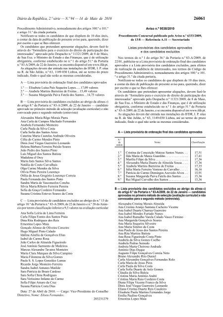 Ref.Âª A.11. â Ãrea de Secretariado â Assistente TÃ©cnico