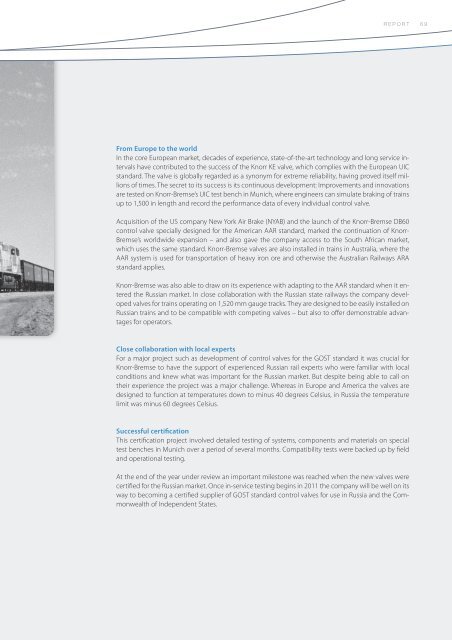 Annual Report 2010 - Knorr-Bremse AG.