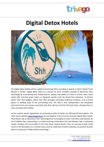 Digital Detox Hotels - Trivago