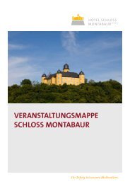 veranstaltungsmappe schloss montabaur - Hotel Schloss Montabaur