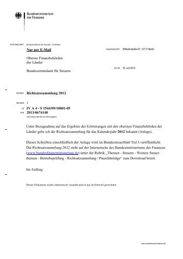 Richtsatzsammlung 2012
