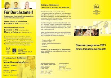 DIA Flyer SeminarÃ¼bersicht2013.indd - Deutsche Immobilien ...