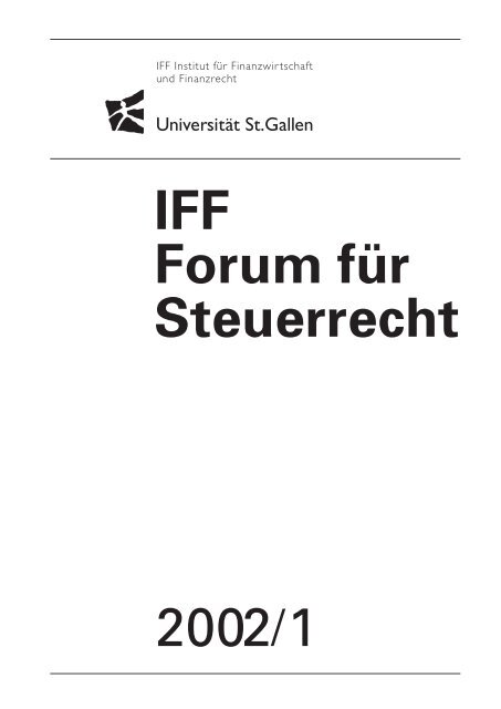 Massgeblichkeitsprinzip und Privatisierung - IFF - UniversitÃ¤t St.Gallen